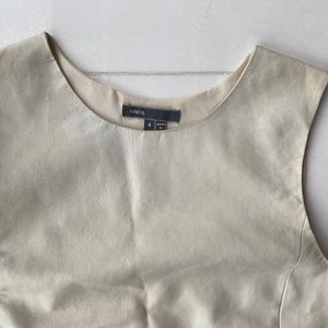 leather sleeves Vince shirt